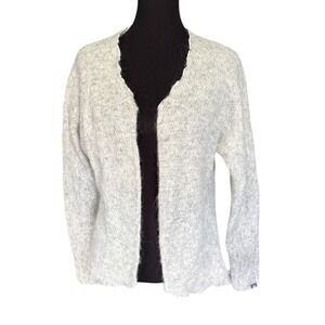 Icewear Icelandic Wool Open Front Light Gray Cardigan Sweater, XL, (runs small)